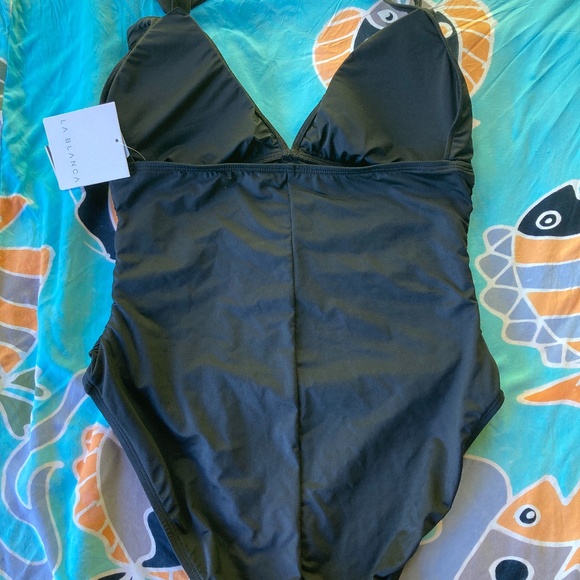 La Blanca one piece halter top bathing suit - Picture 3 of 5